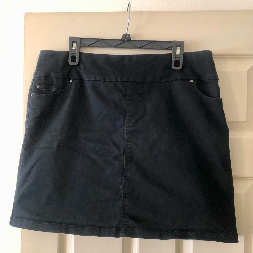 Women's Black Denim Mini Skirt